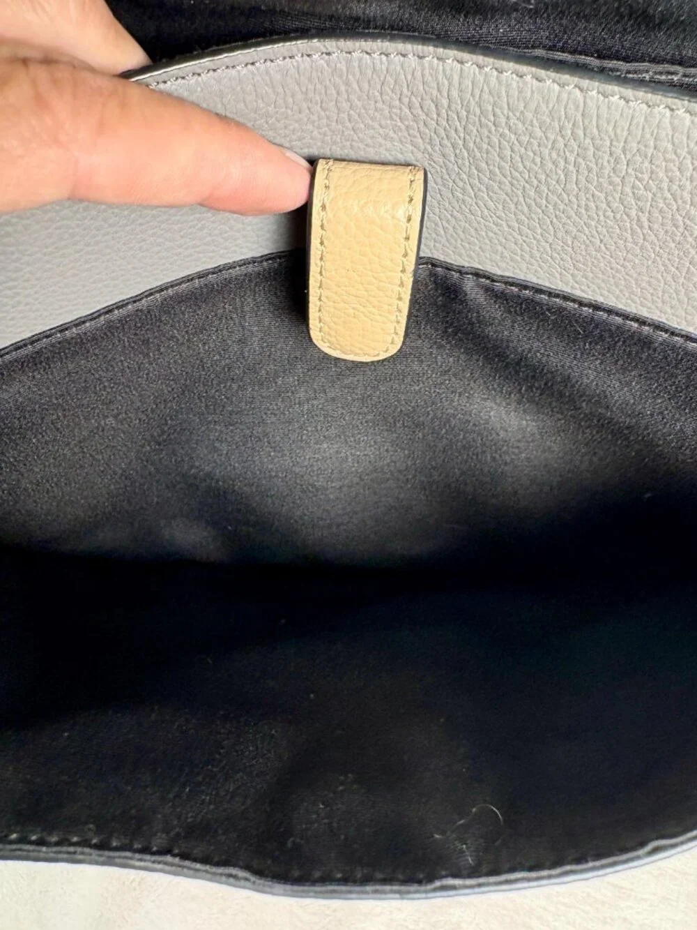 Coach Hudson Messenger Bag Colorblock in Olive Green, Cream and Grey Leather